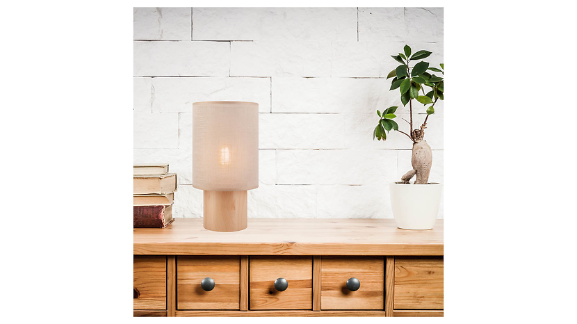 Lampa stołowa Ari Table tkaninowa beżowa