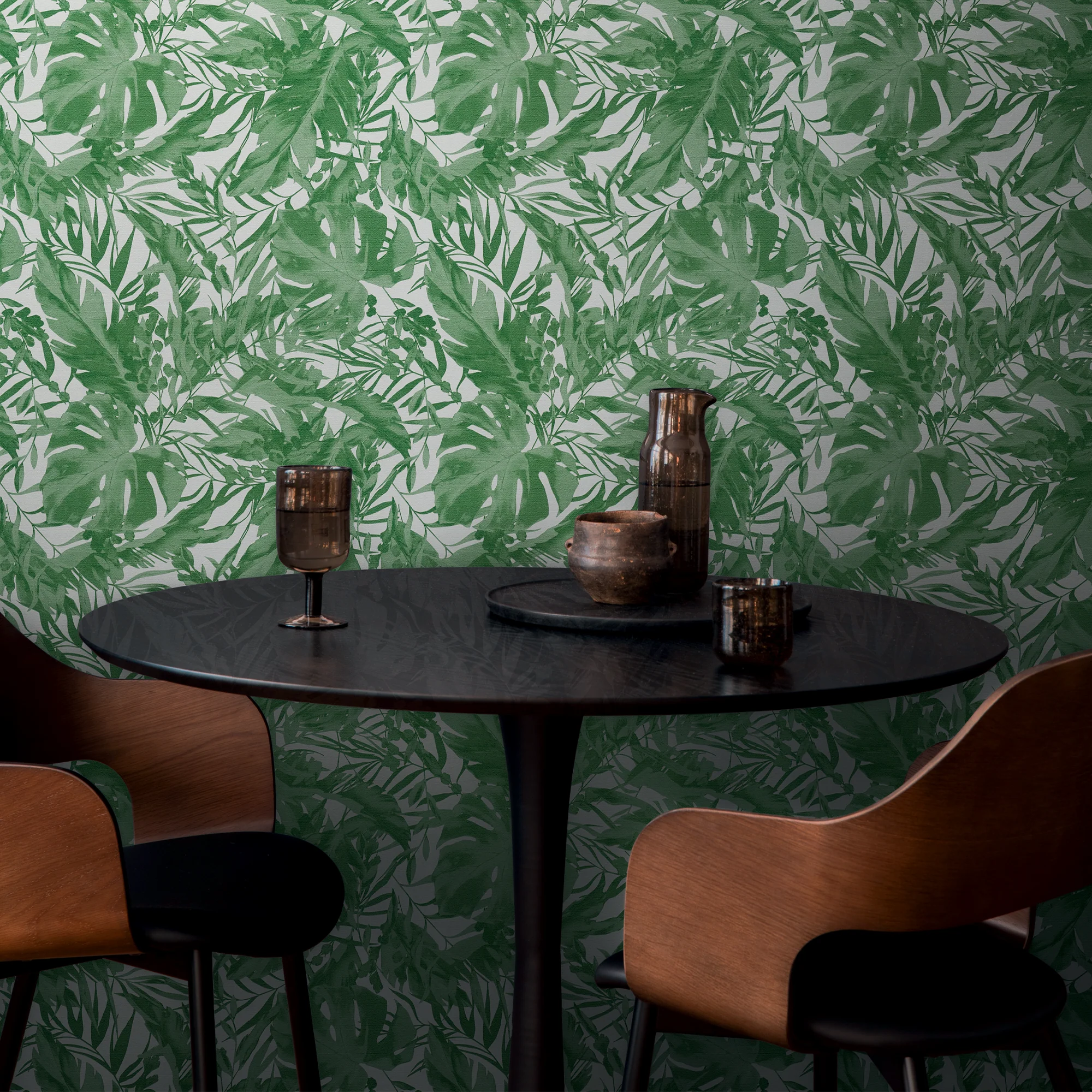 CosmoLiving Papier peint intissé EARTHLINES vert bouteille