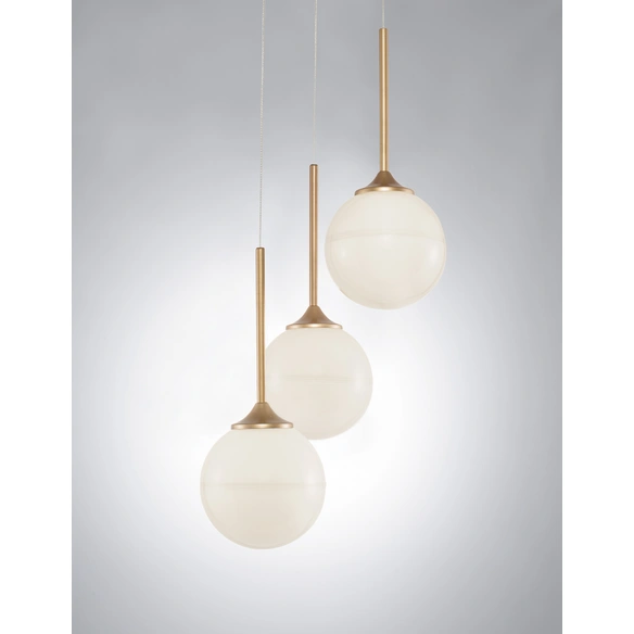 Pendelleuchte »Cantona«, LED, 9 W, Höhe: 180 cm, goldfarben/weiß