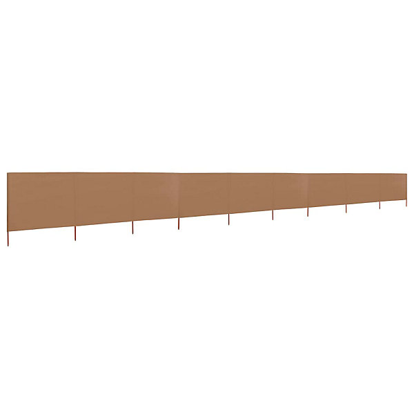 Brises-vue paravent 9 panneaux tissu 1200 tissu taupe Helloshop26