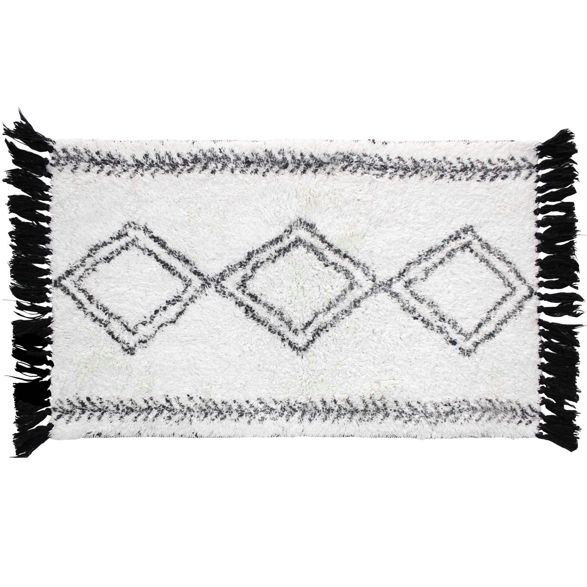 FREYA - Tapis de bain blanc 100% coton 50x80cm