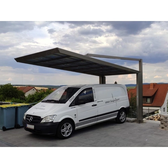 Einzelcarport »MyPort Next«, Typ 60, Außenmaß BxT: 263 x 514,5 cm, edelstahlfarben
