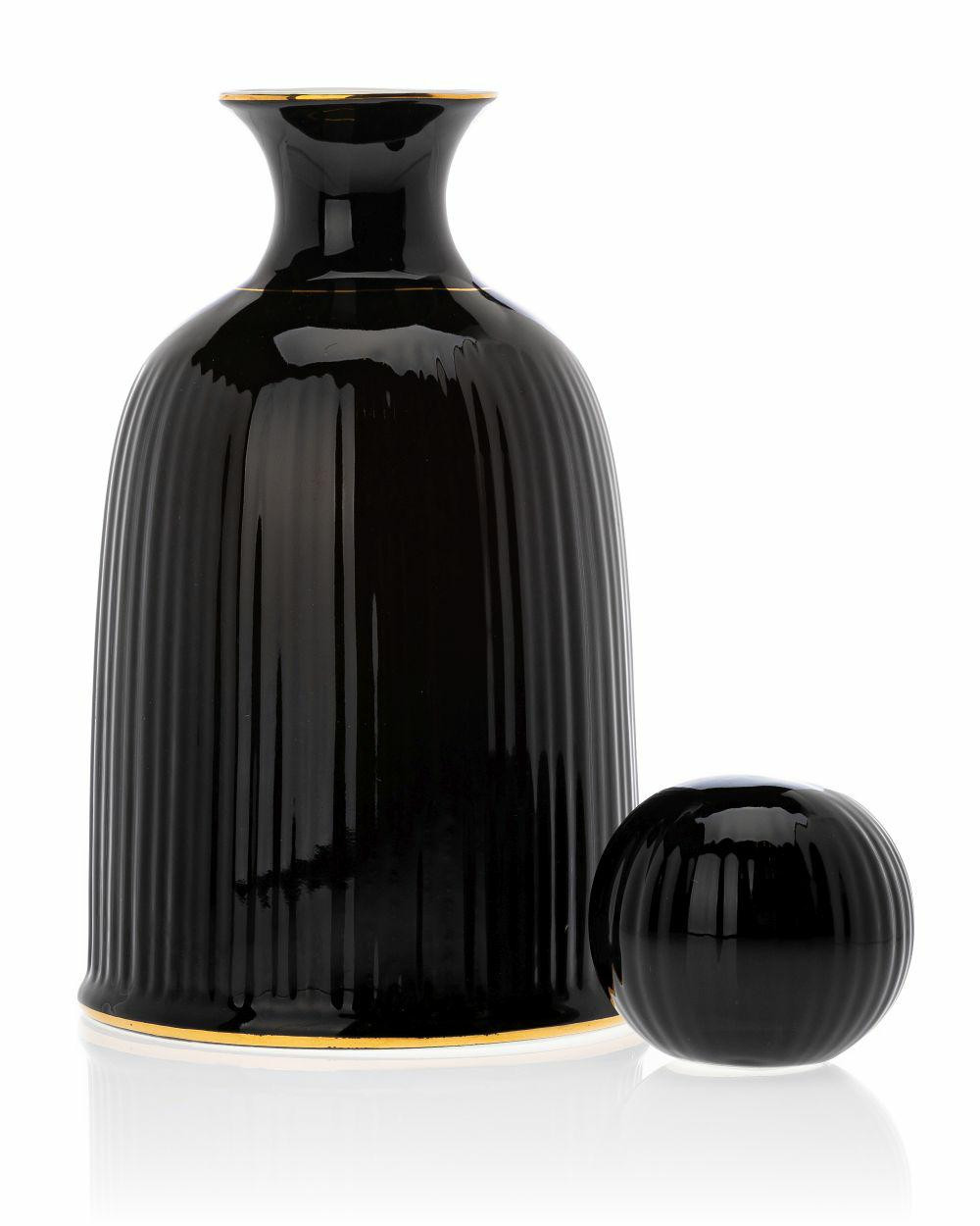 Karafka dzbanek na napoje alkohol Kendi Black Gold ceramika