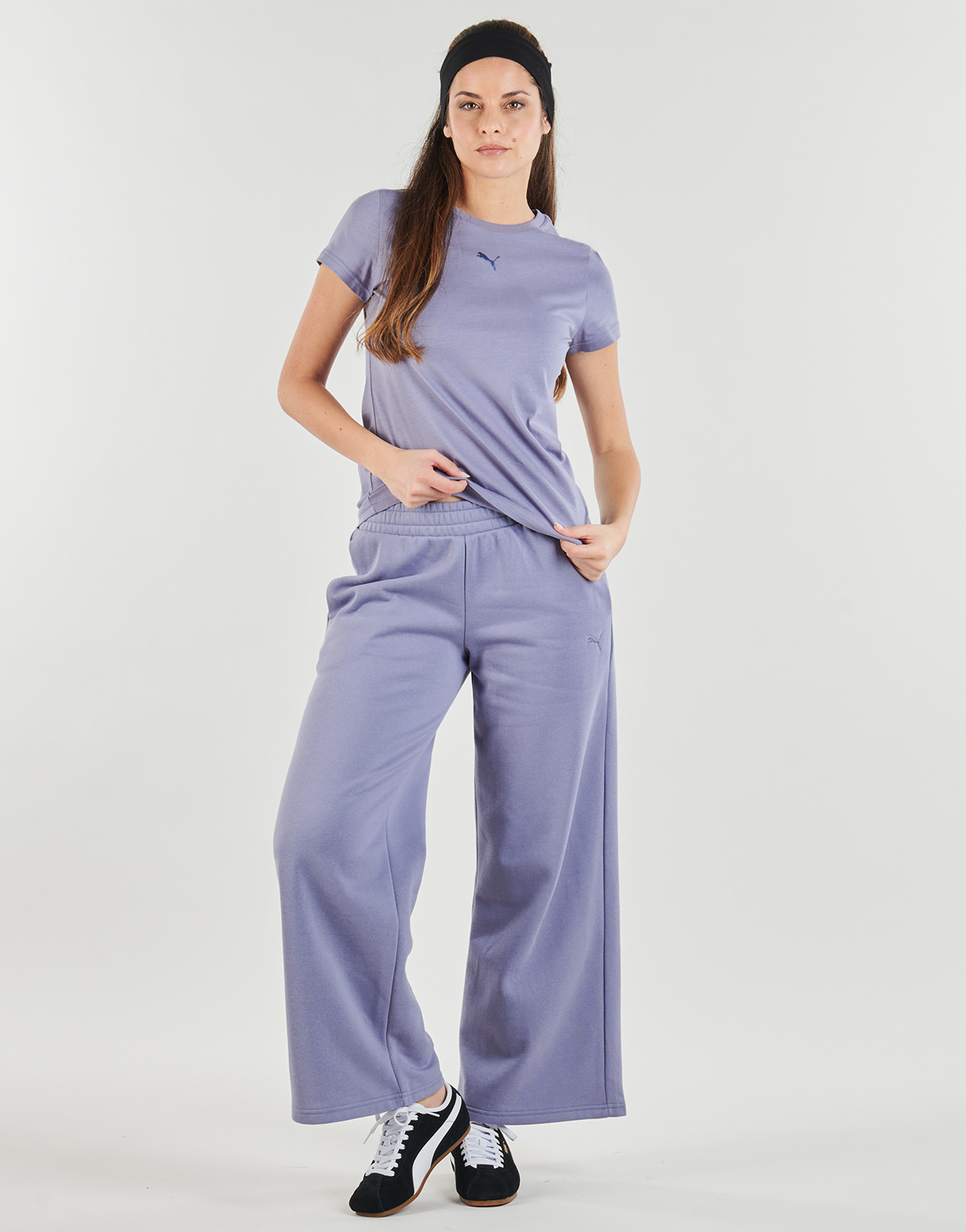Puma - ESS Cat Comfort Wide Leg Pants FL op - Violet