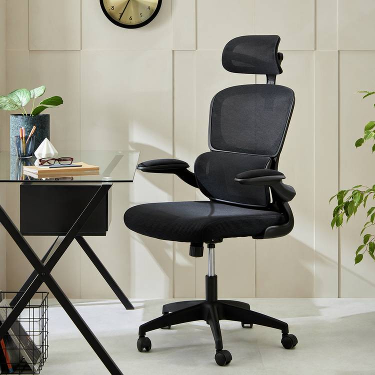 Habitat Oxley Mesh Office Chair - Black