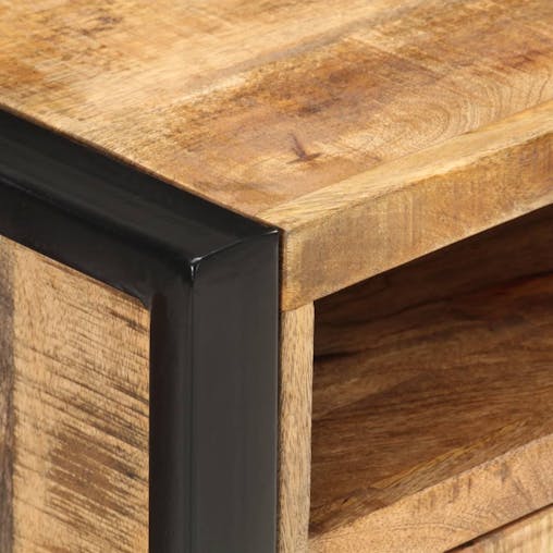 NNEVL Bedside Cabinet 40x35x55 cm Solid Wood Mango