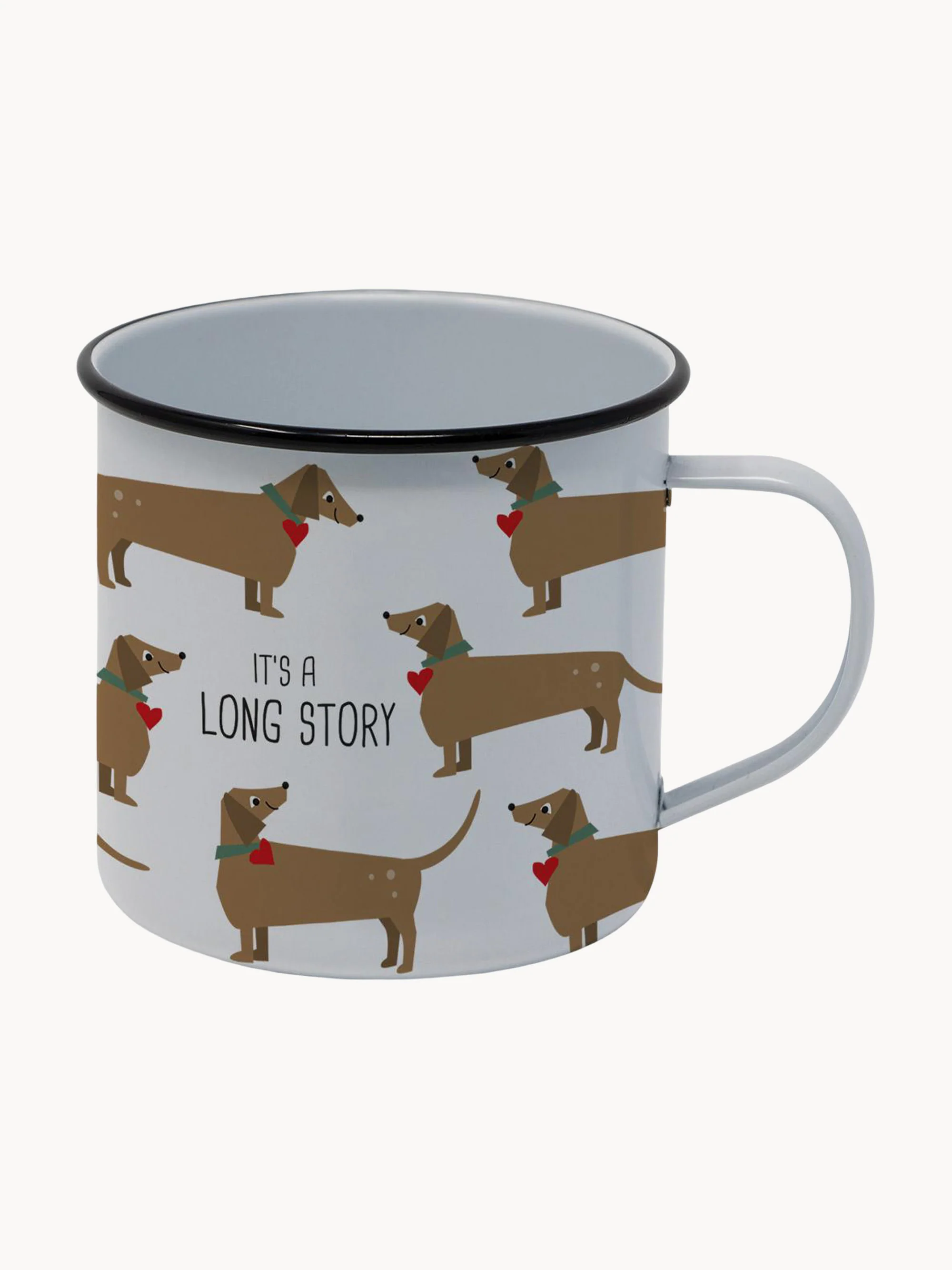Tasse Long Story Happy aus Metall