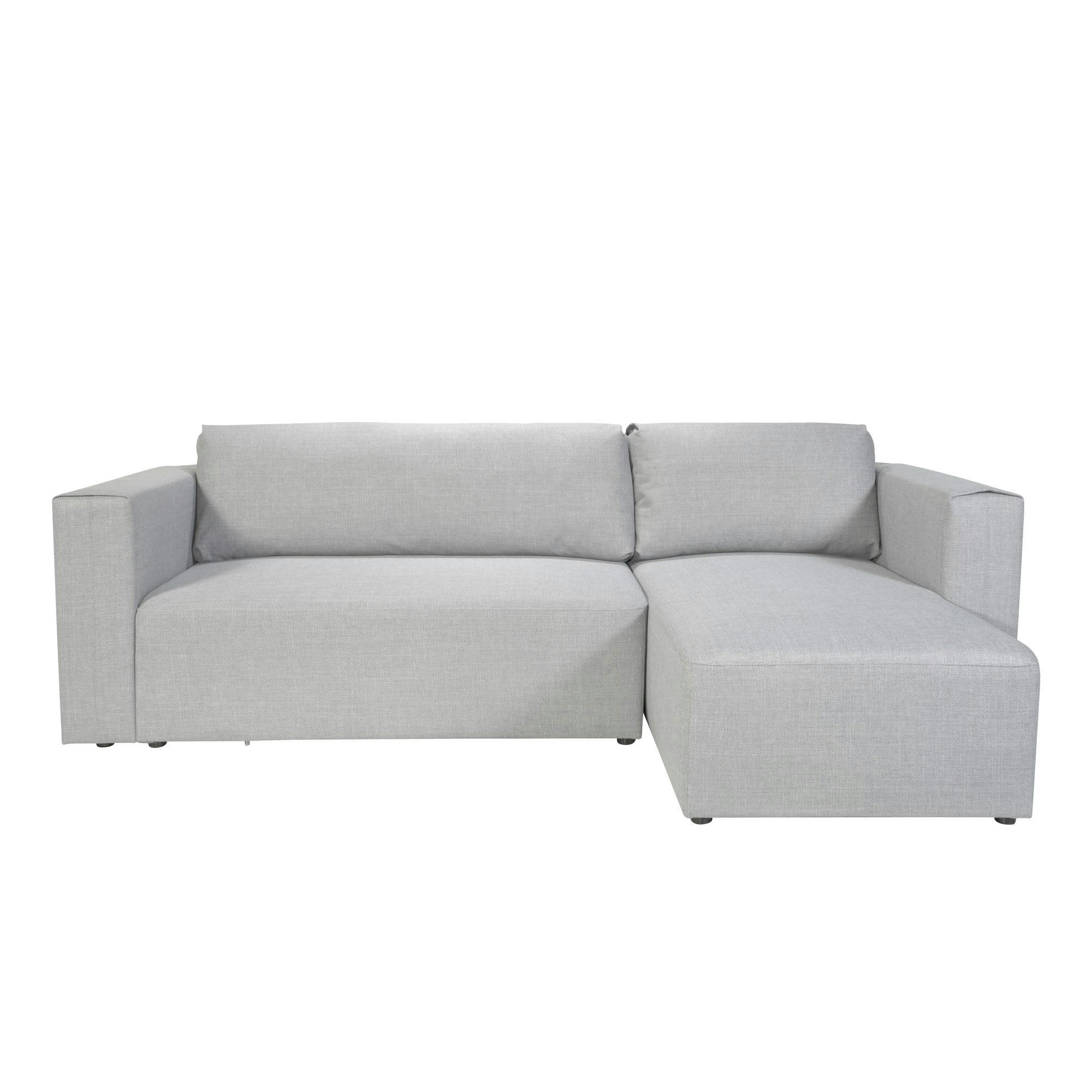 CARDINAL - Canapé d'angle droit modulable 4 places en tissu chiné gris