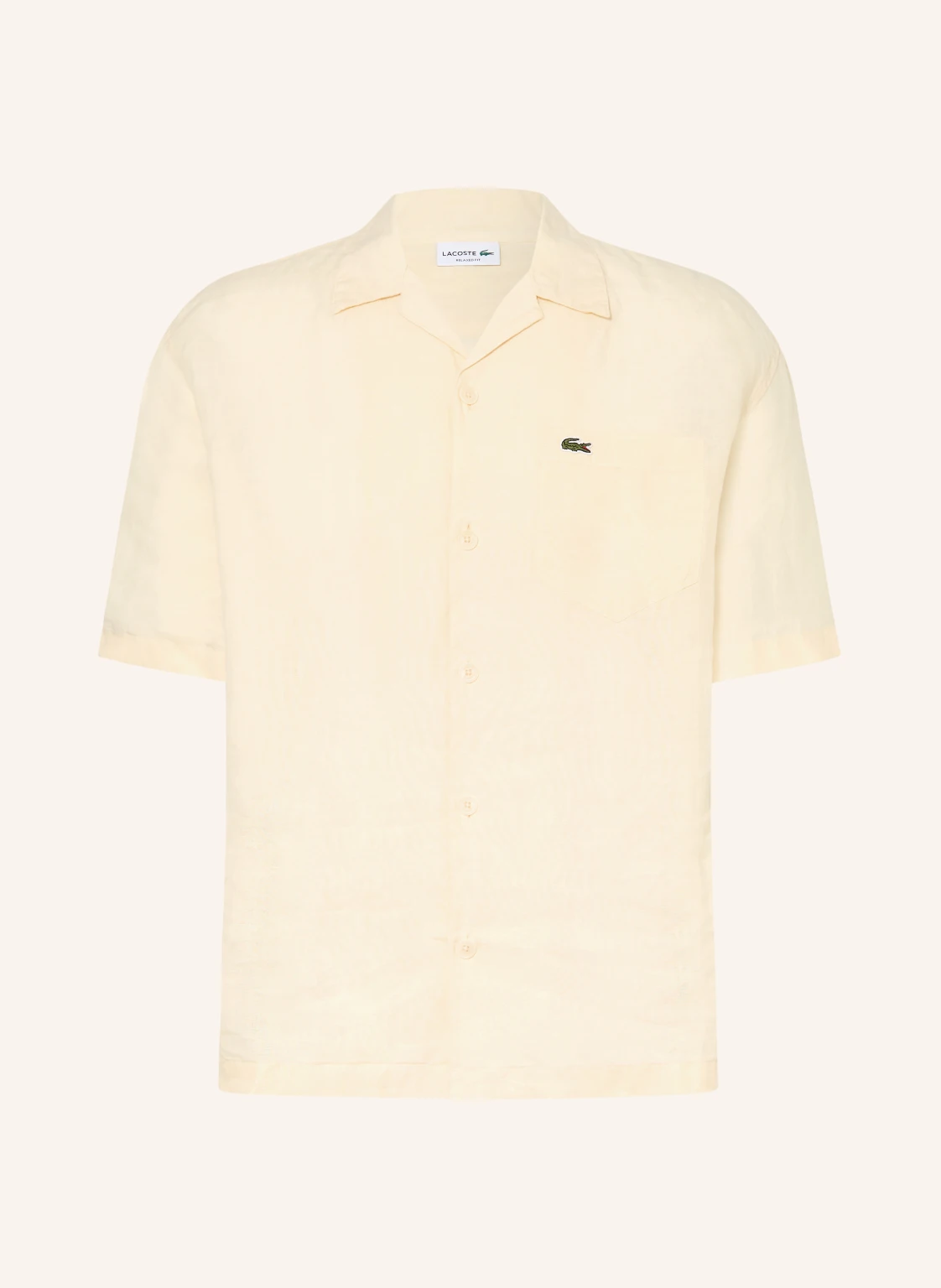 LACOSTE Resorthemd Comfort Fit aus Leinen