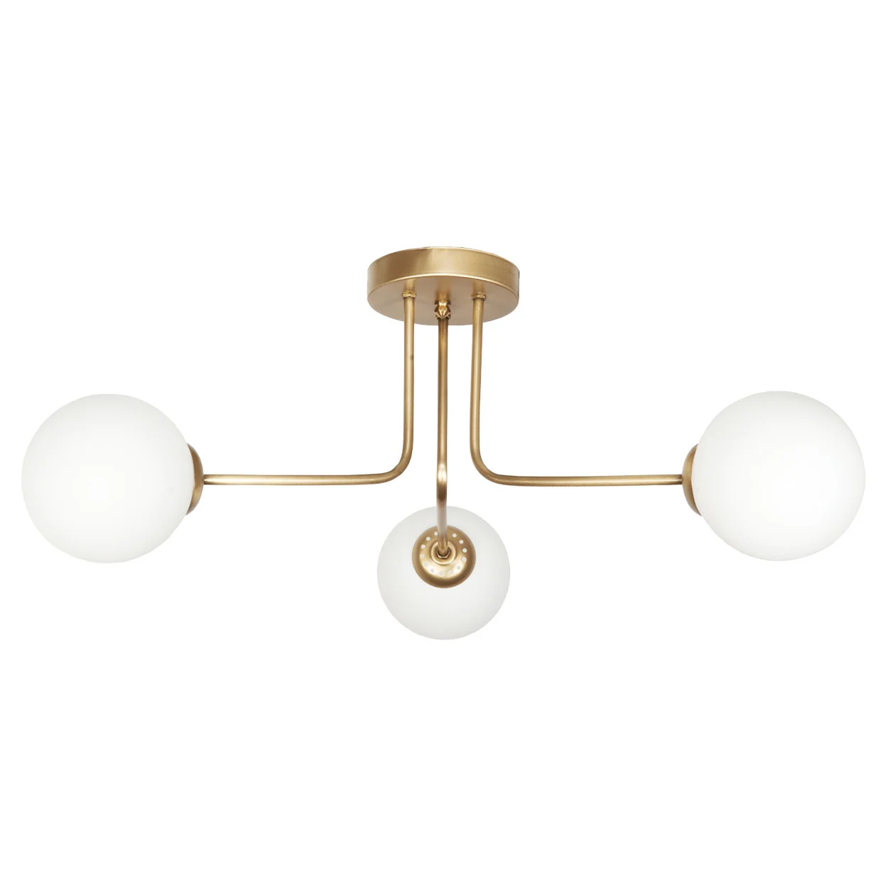 Lampa sufitowa złota kule białe do salonu EDYLIT 3xE14 COMO ZŁOTY 14-812