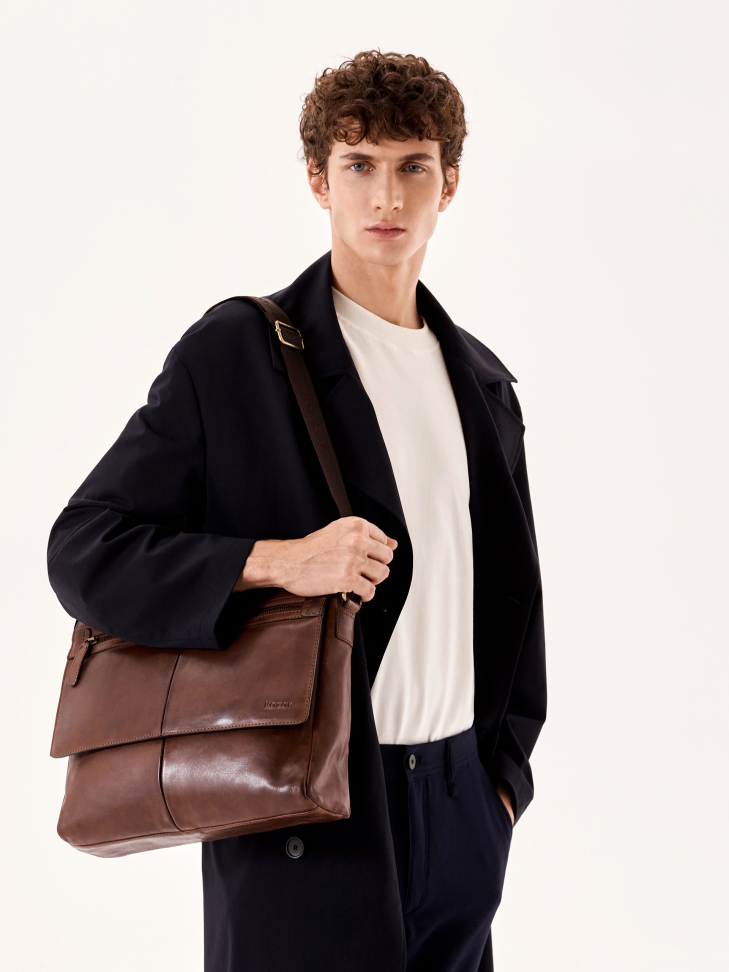 Large men's bag with wide strap