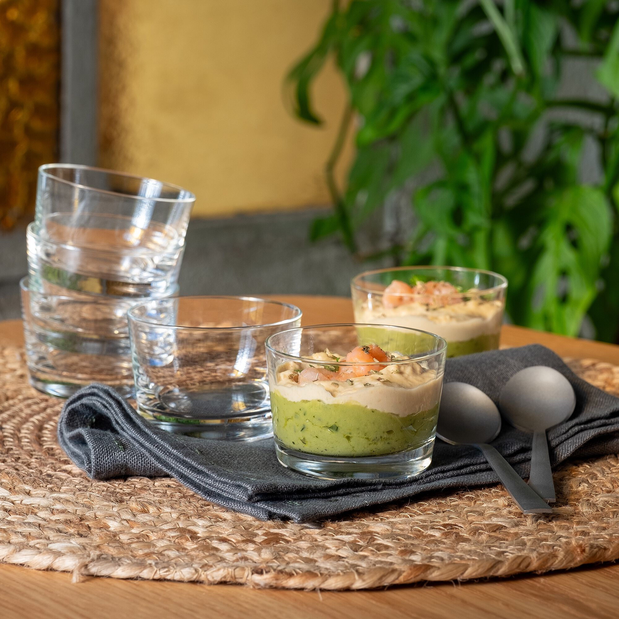 APERO - Lot de 6 verrines en cristallin D7cm - transparent