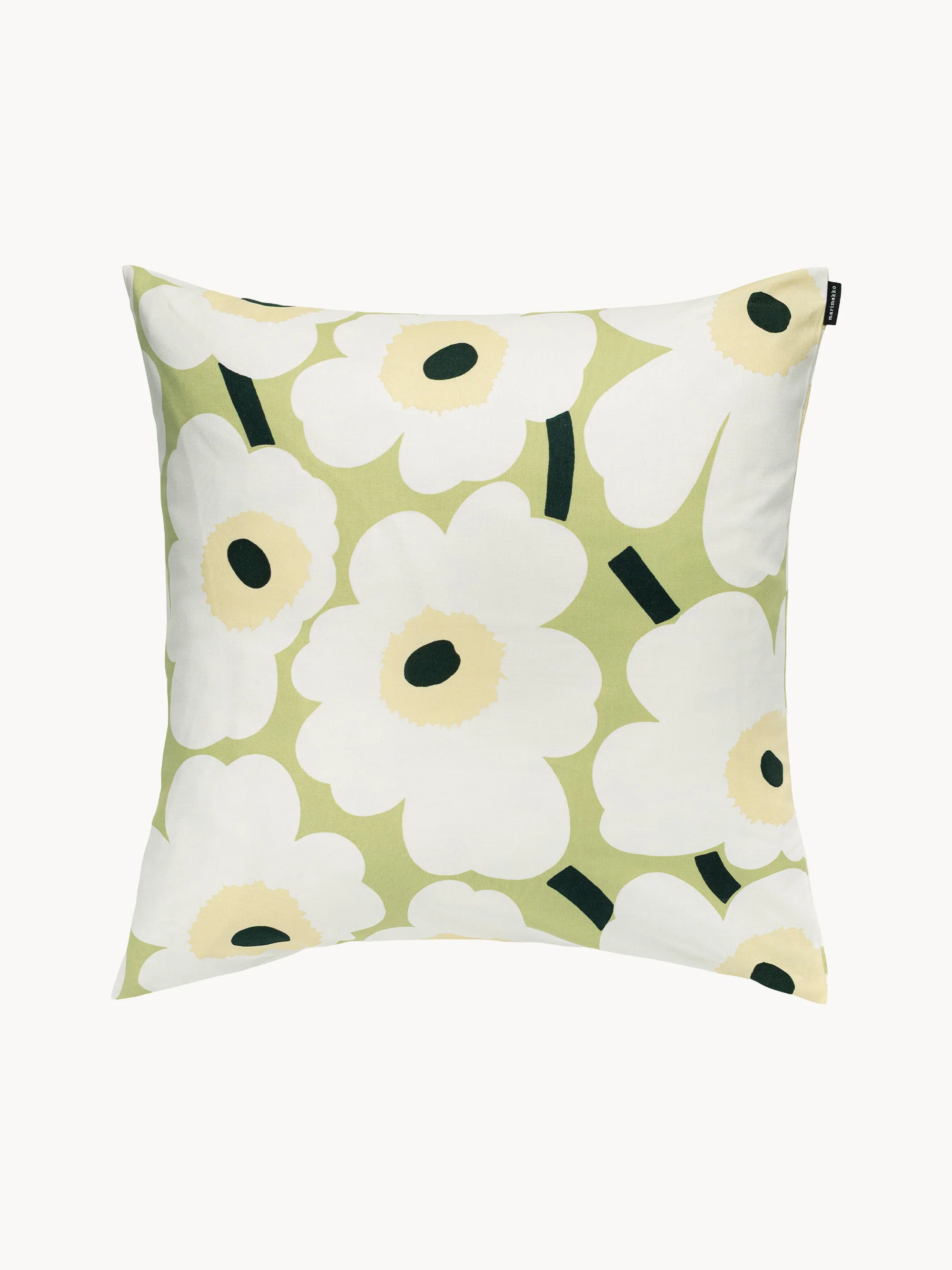 Baumwoll-Kissenhülle Pieni Unikko mit Blumen-Print