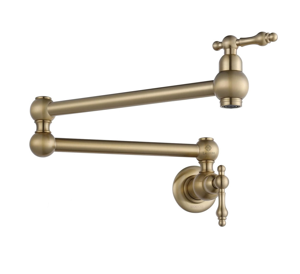 Bateria kuchenna retro CUCINA czarna naścienna pot filler