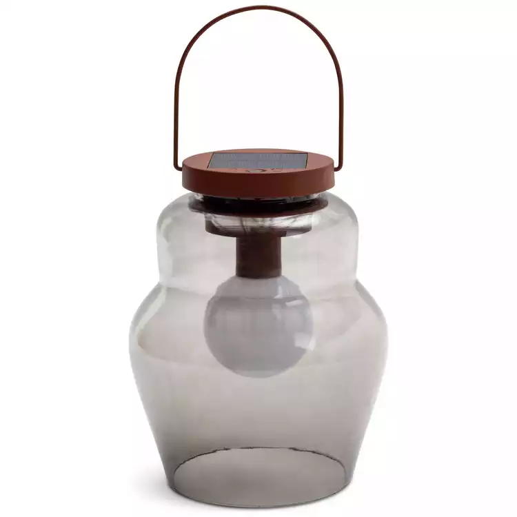 Habitat Solar Smoked Glass Hanging Light - Pack of 2