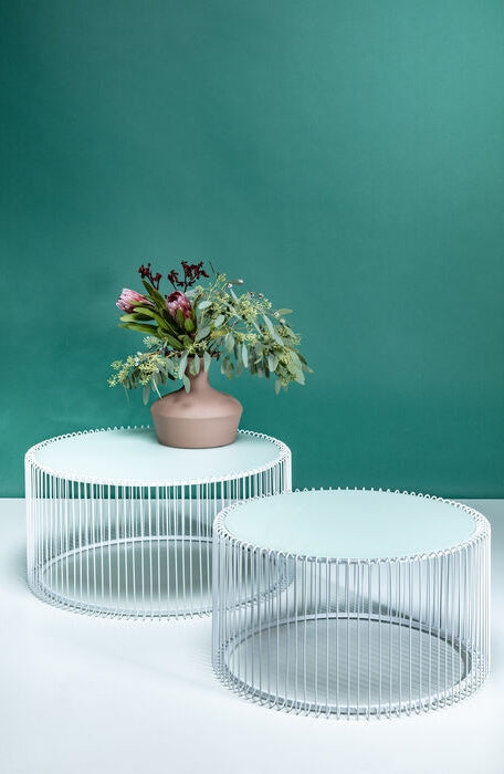 Kare Design Wire Salontafel - Set Van 2 - Wit
