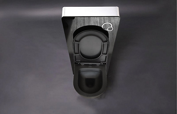 Pack WC complet 43 : WC B-8030R en noir mat et siège à fermeture douce   bâti-support G3004A   plaque 4111 noir mat