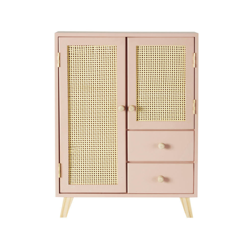 - Armoire de poupée rose et beige