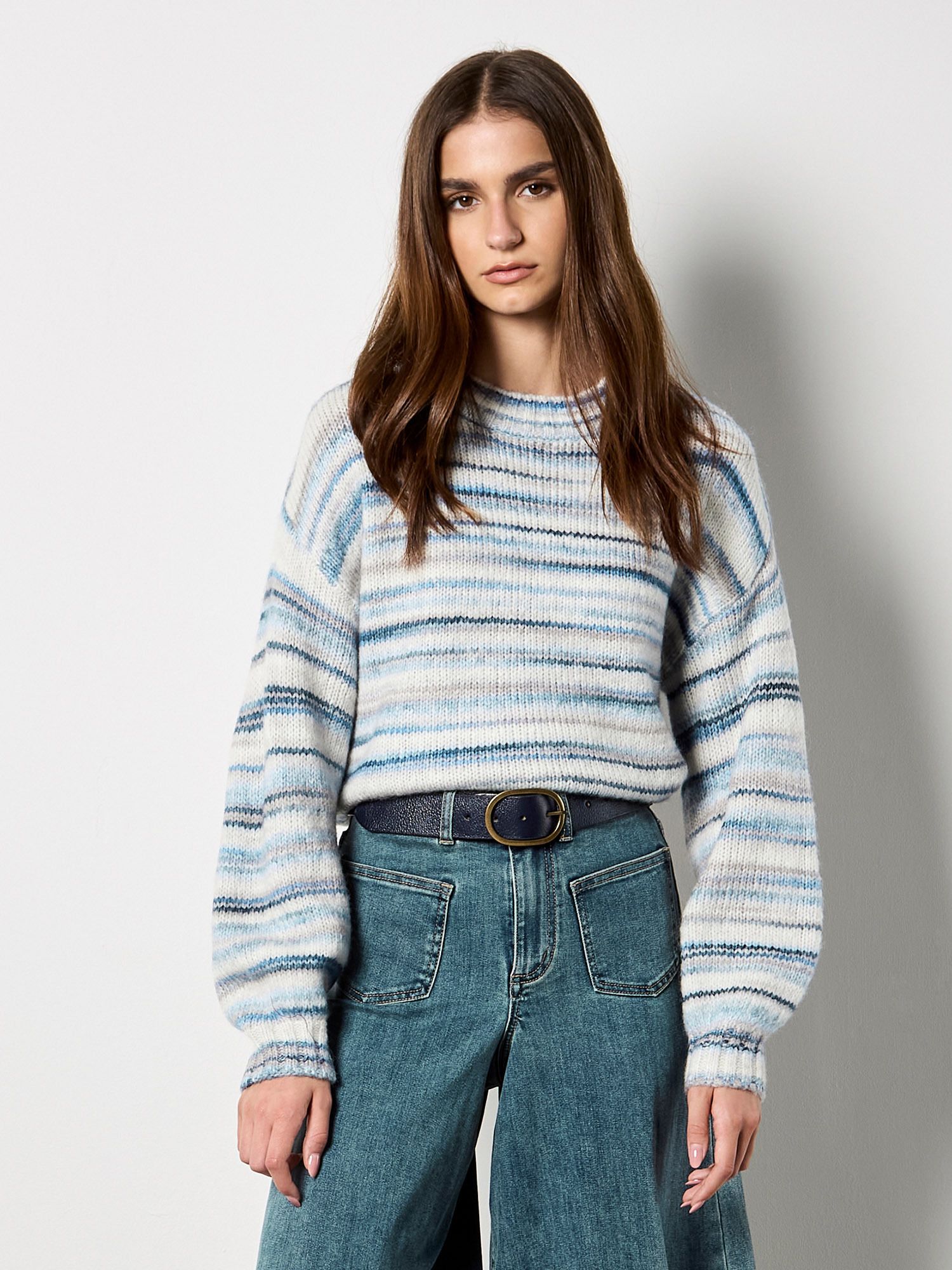 Apricot Multicoloured Stripe Soft Jumper