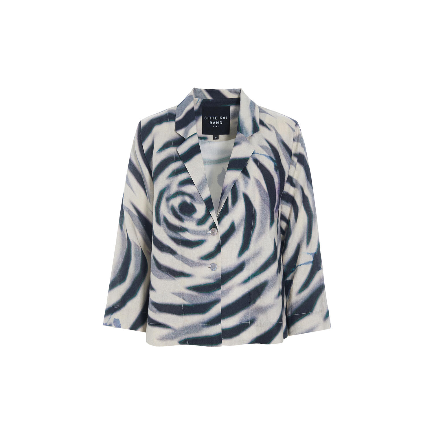 Harukaze a-formet jakke, zebra rose
