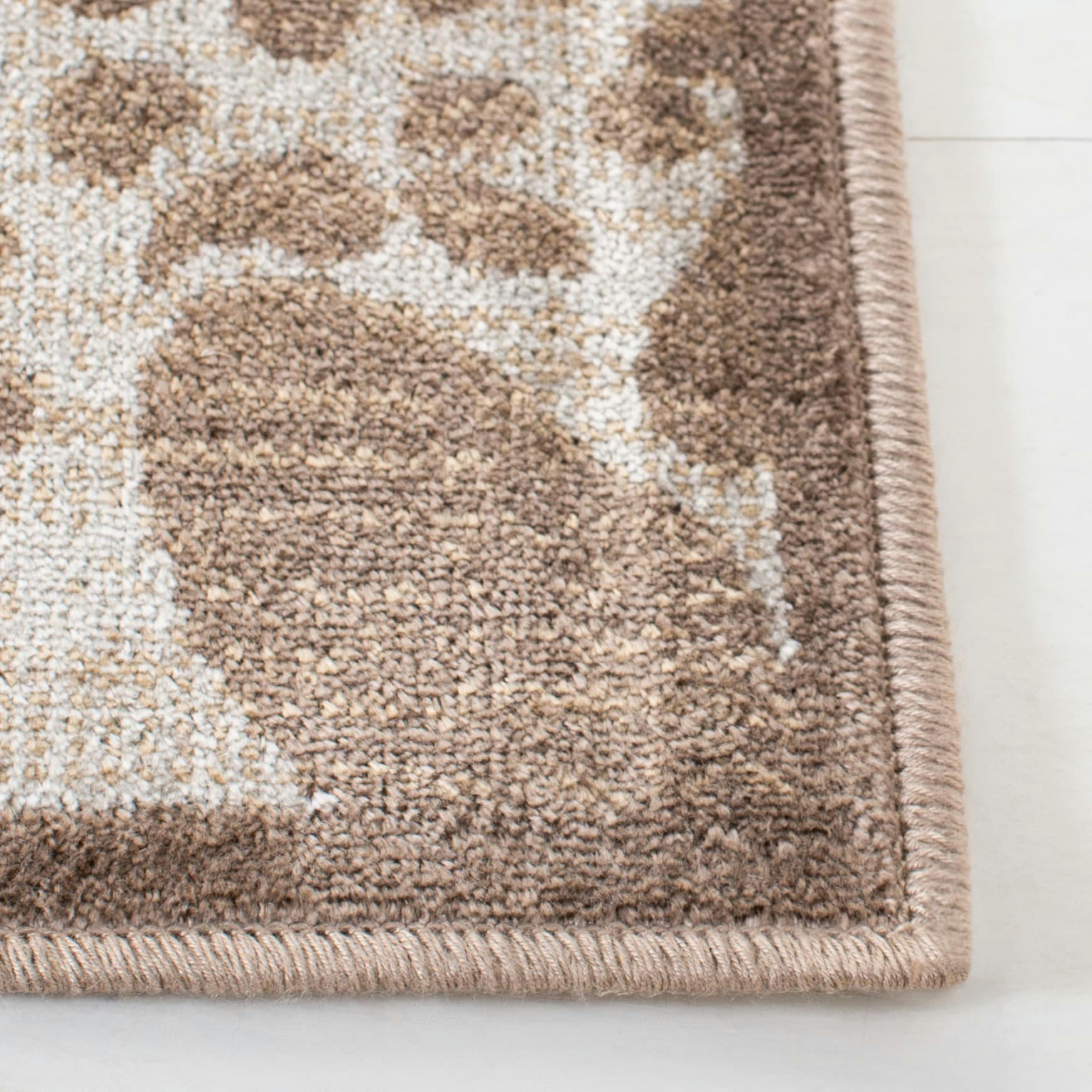 ATLAS - Tapis de salon interieur en camel , 99 x 160 cm