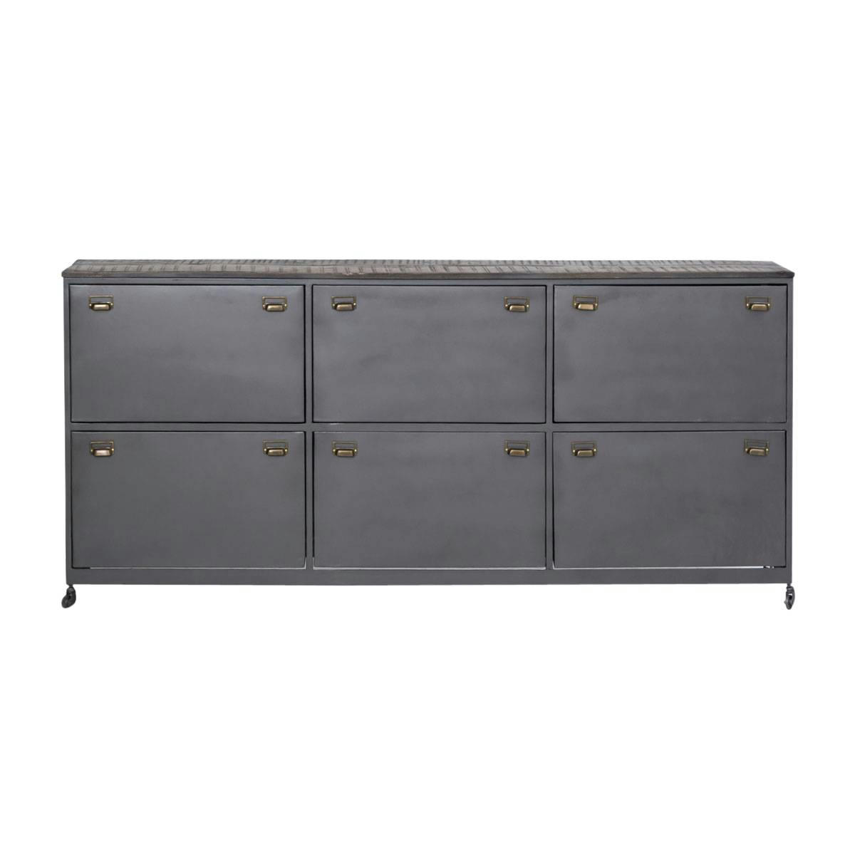 NOTTING - Buffet en métal gris 213 cm