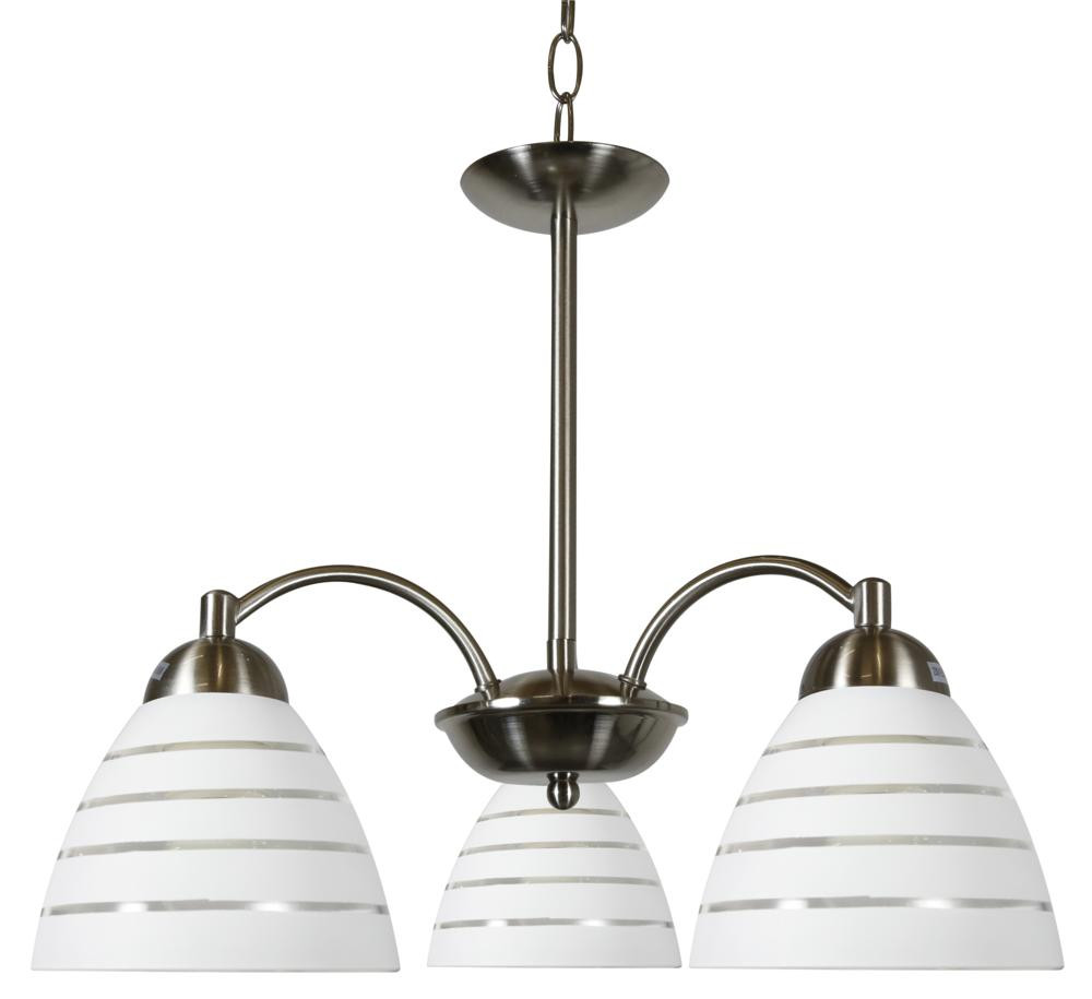 Lampa wisząca srebrno-biała ULI 3xE27x60W wym: 72x45x45 cm Candellux