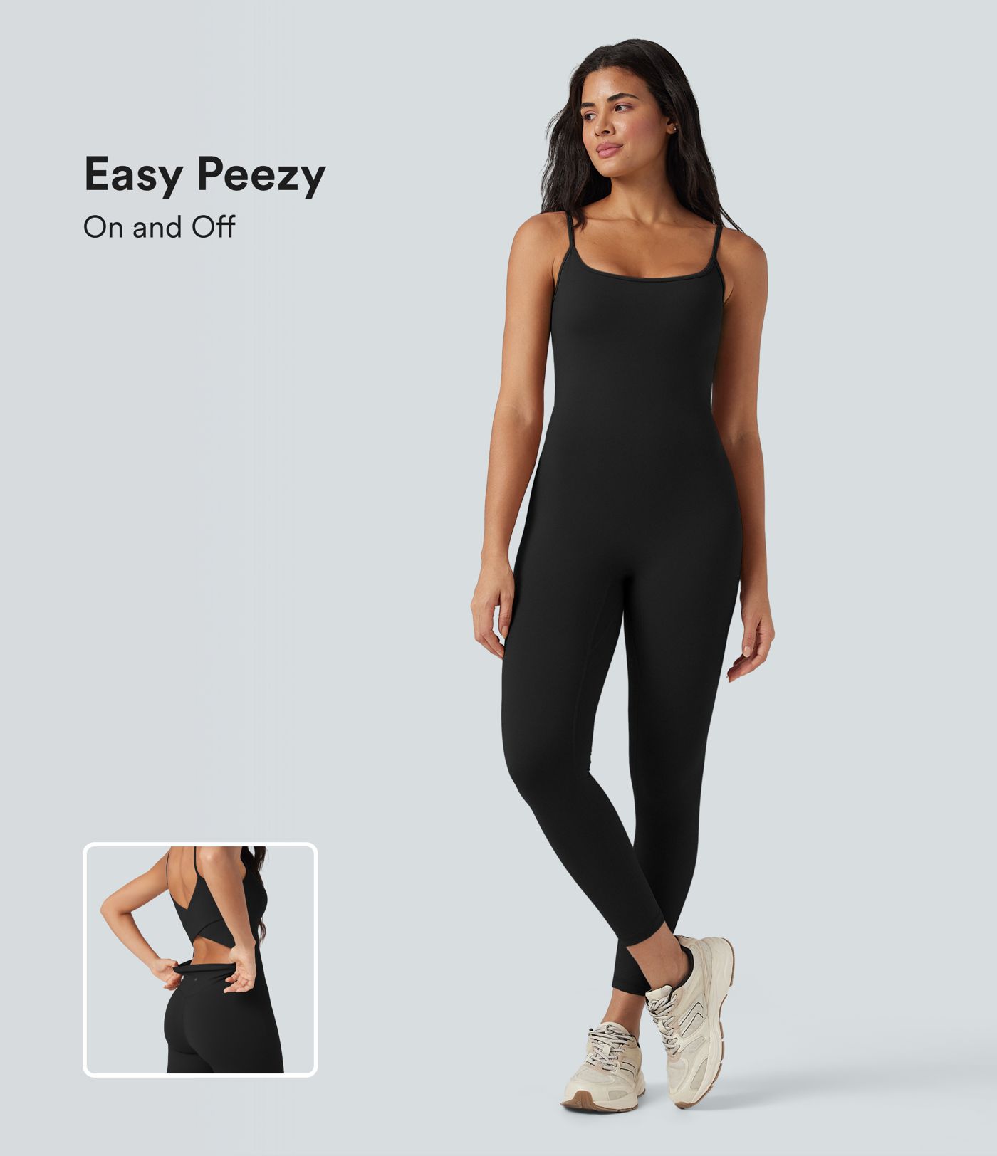 Combinaison de yoga SoftlyZero™ Airy col U effet frais InstantCool, accès facile Easy Peasy, protection solaire UPF50