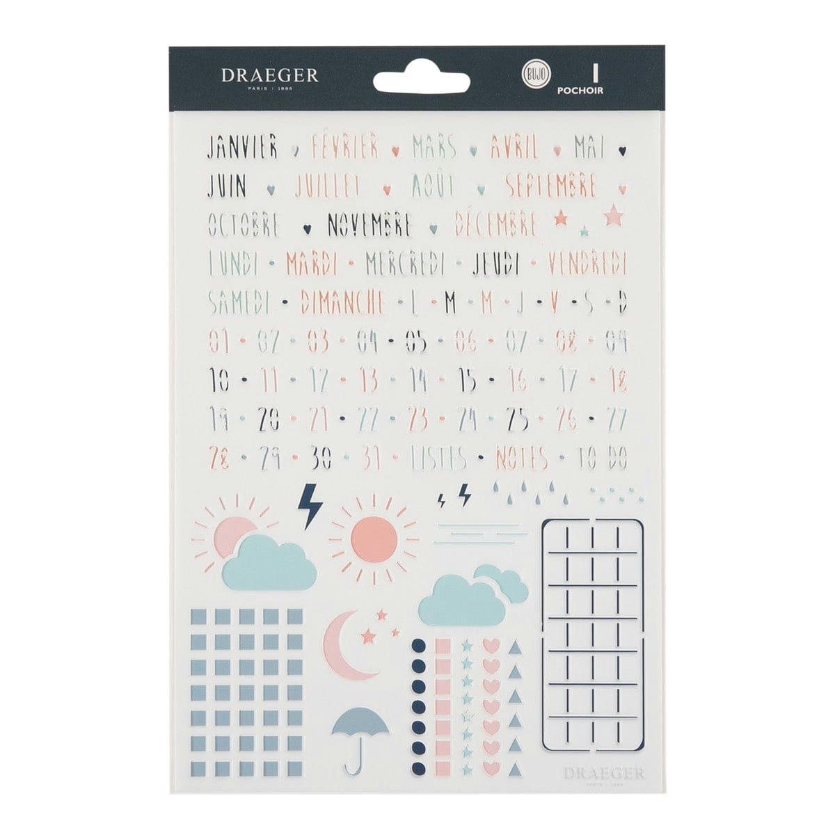 - Pochoir Pour Bullet Journal Mois