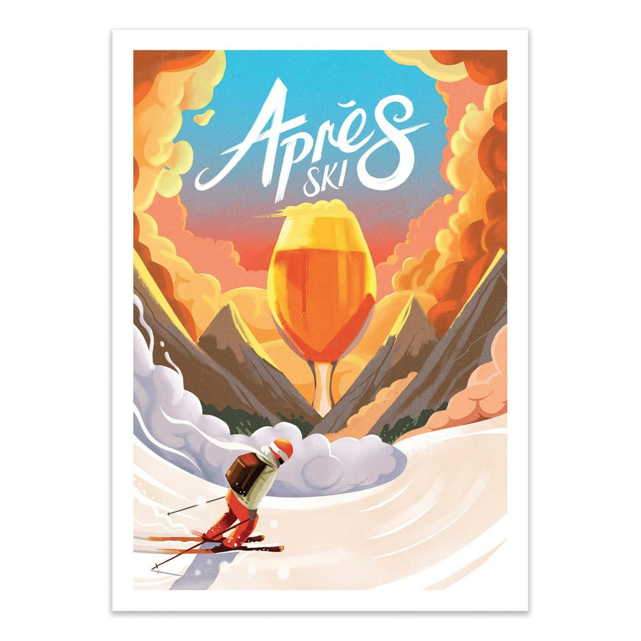 MARK HARRISON - APRÈS SKI VERSION3 - MARK HARRISON - Affiche d'art 50 x 70 cm