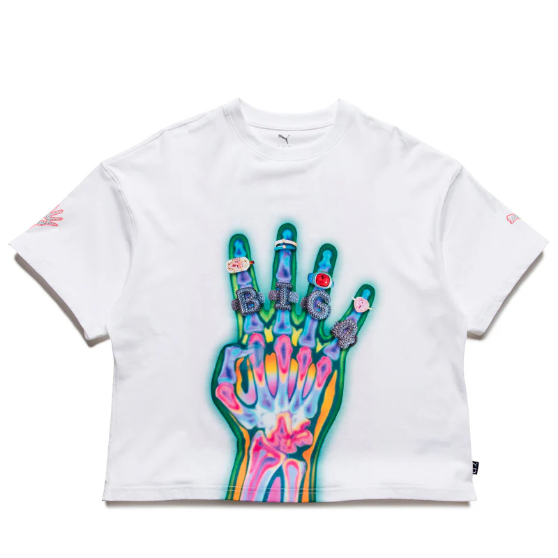 Flau'jae x Puma Oversized Graphic Tee - White