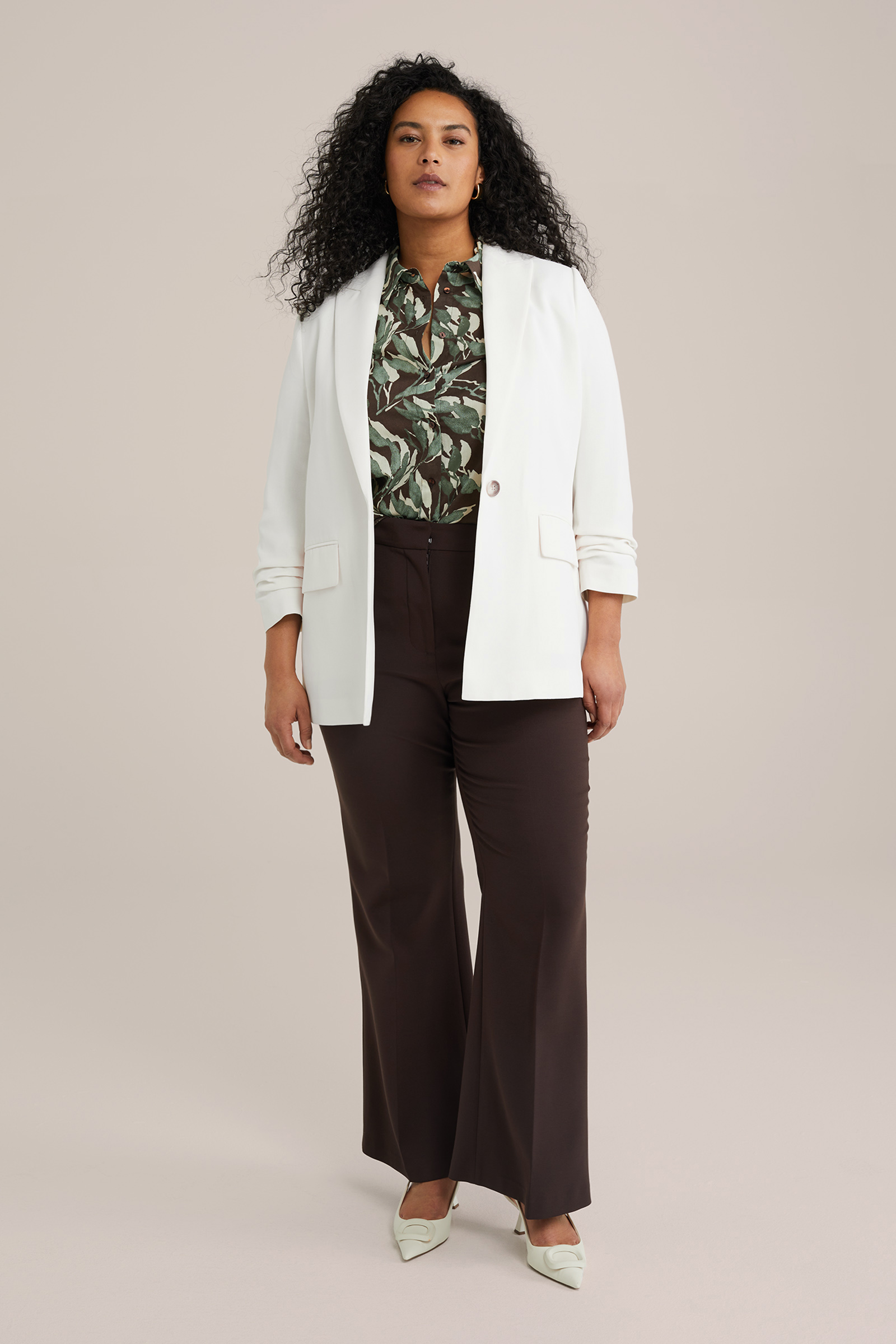 Dames regular fit blazer - Curve