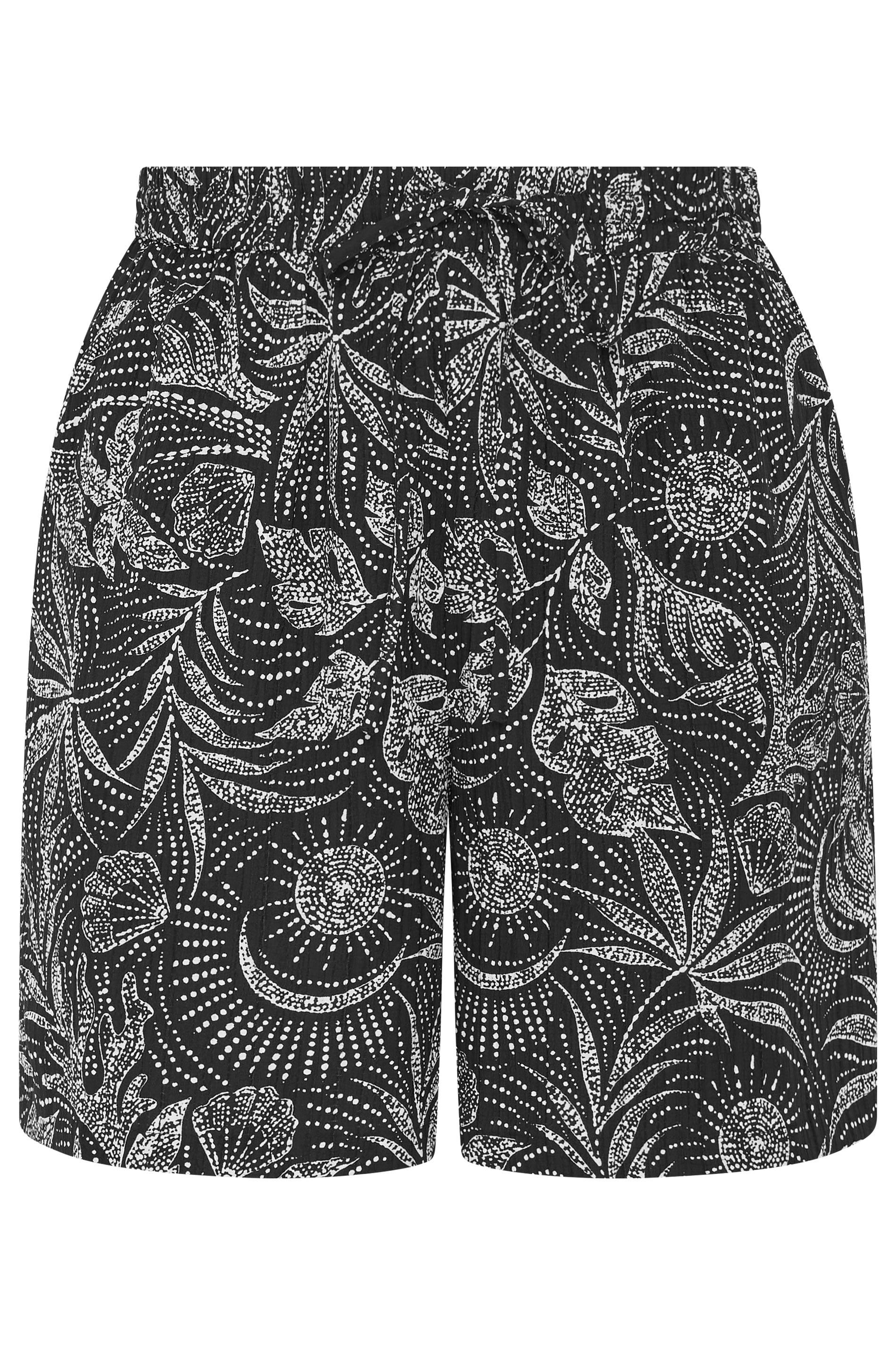 Yours Summer Print Crinkle Shorts