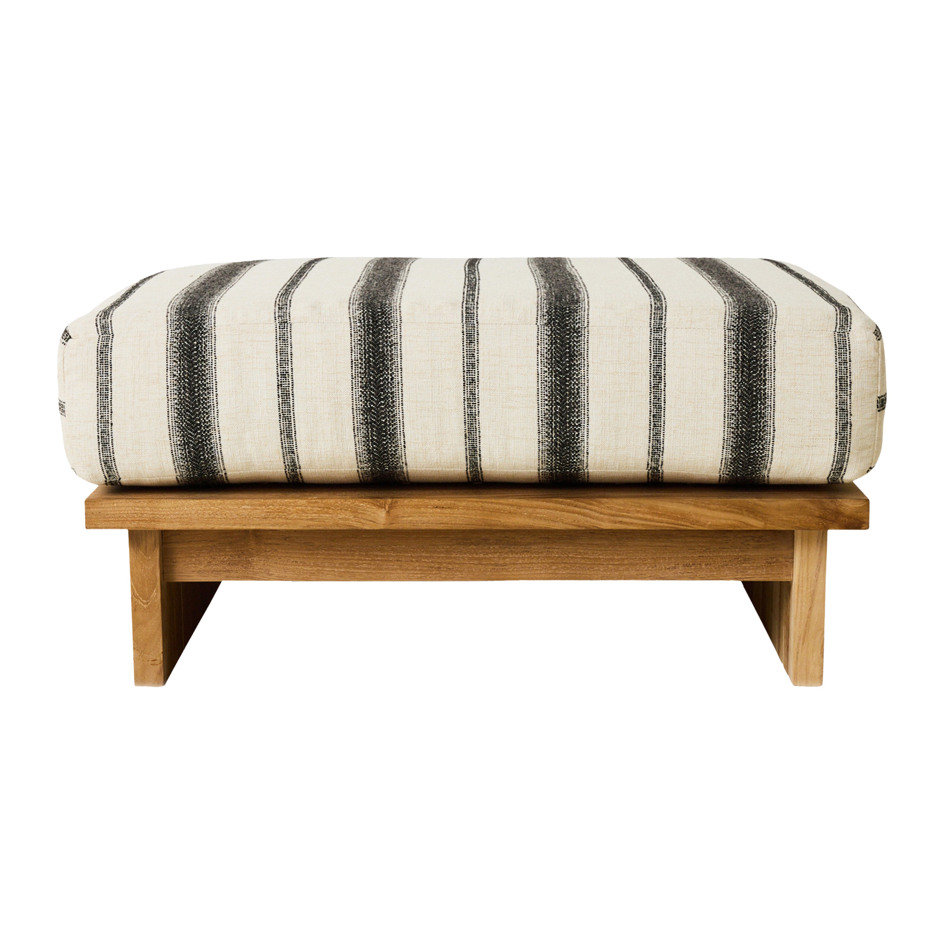 HKliving Teak Hocker - Chalkstripe