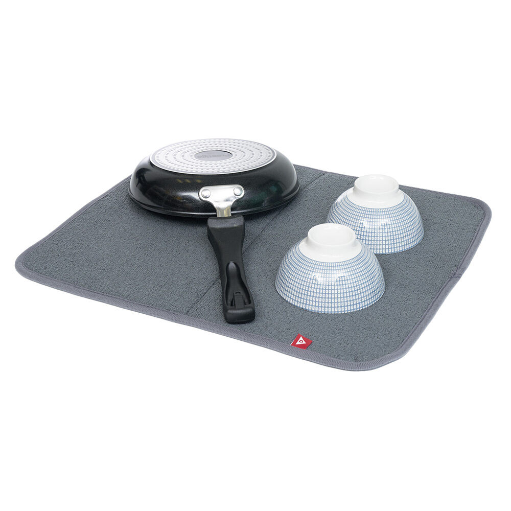 Tapis égouttoir gris pour évier 45x39cm