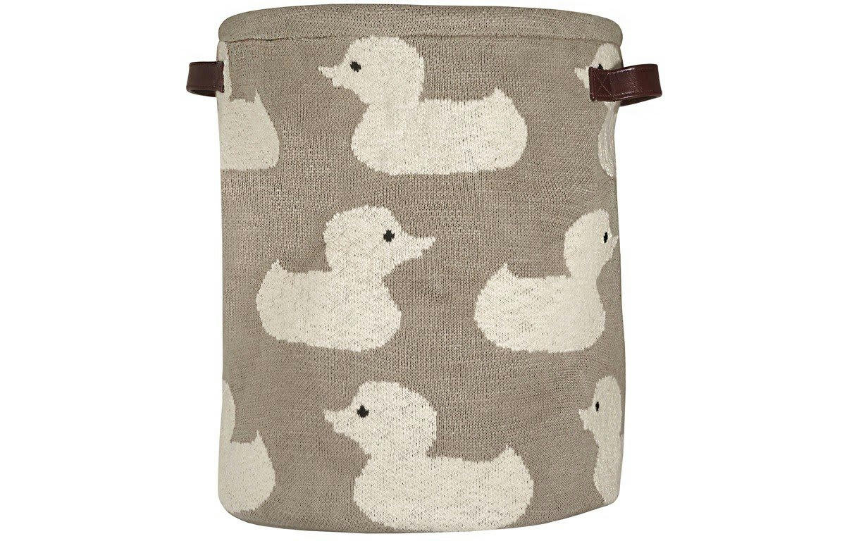 CANARD - Panier de rangement en coton beige