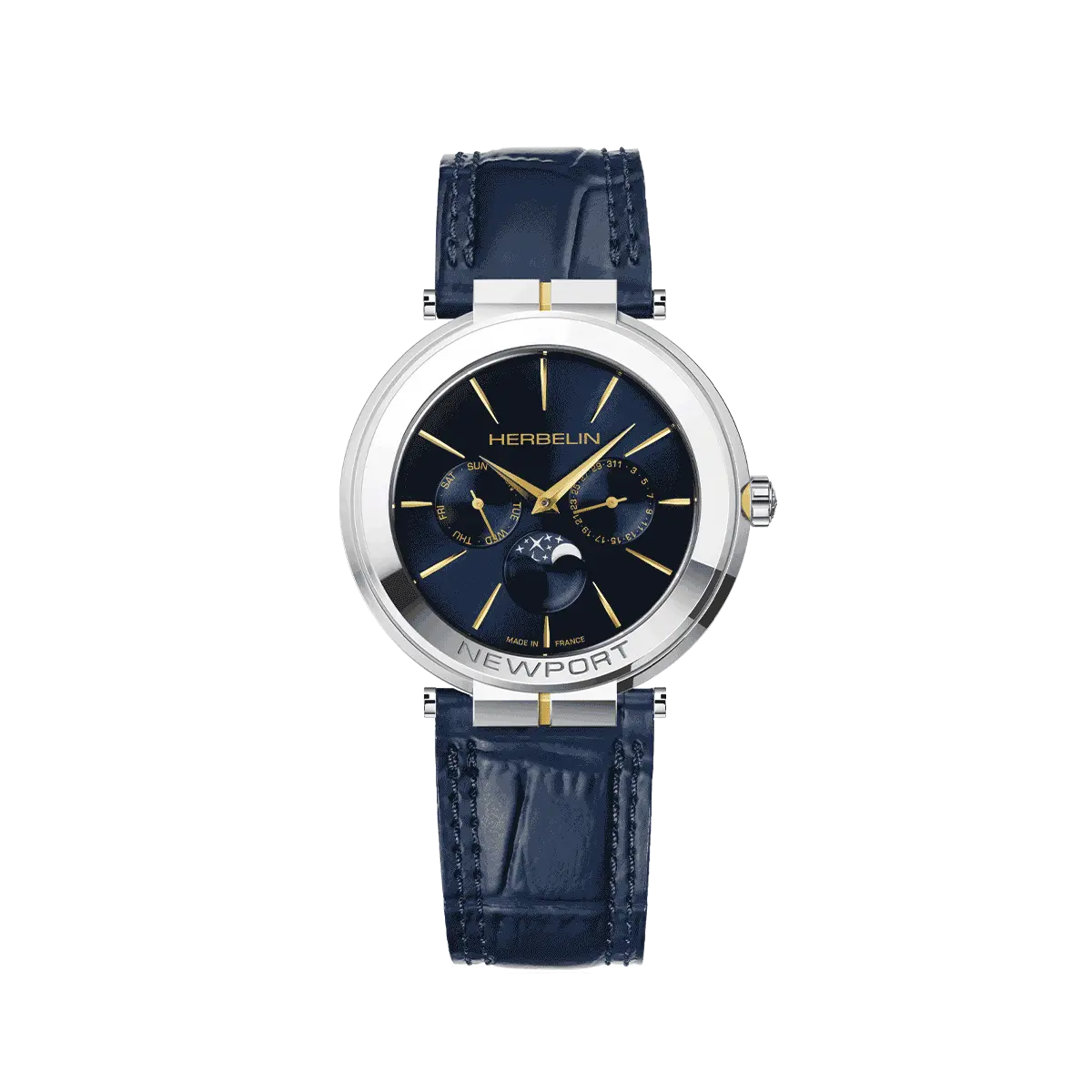 NEWPORT – SLIM PHASE DE LUNE – BICOLORE & CUIR