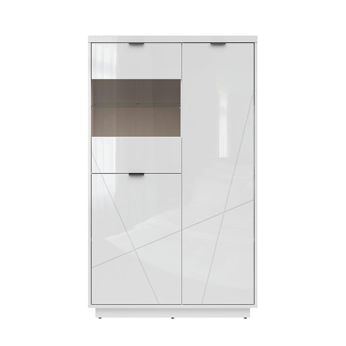 - Vitrine 3 portes blanche