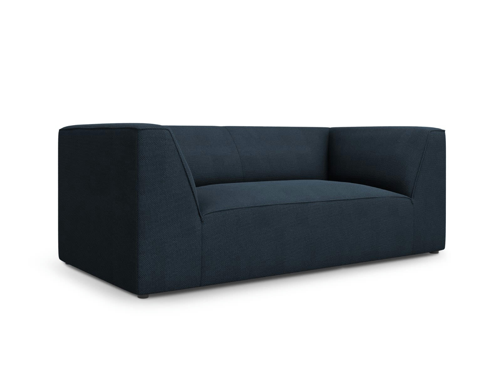 RUBY - Canapé 2 places en tissu structurel bleu marine
