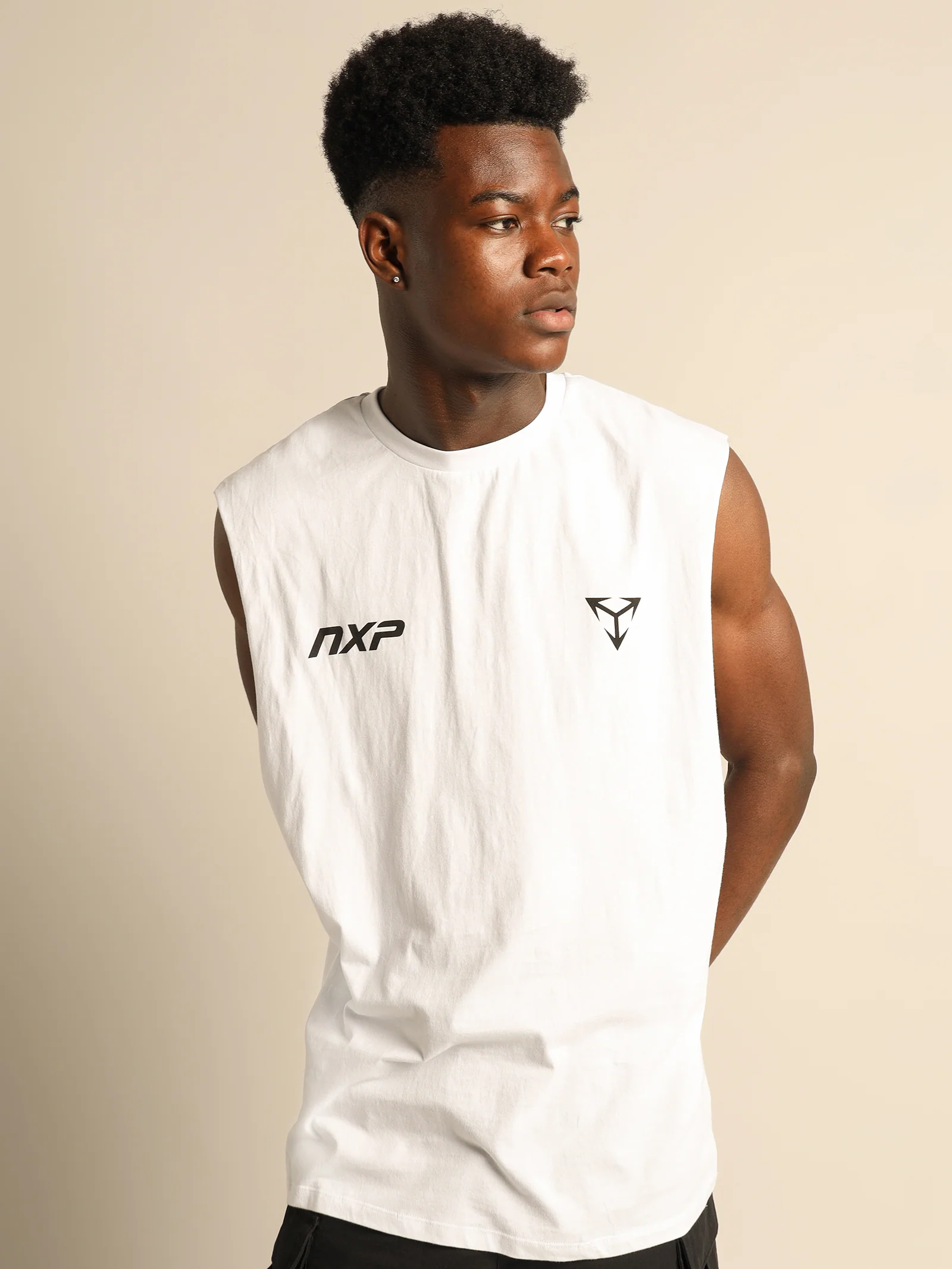 Complacent Scoop Back Muscle Shirt