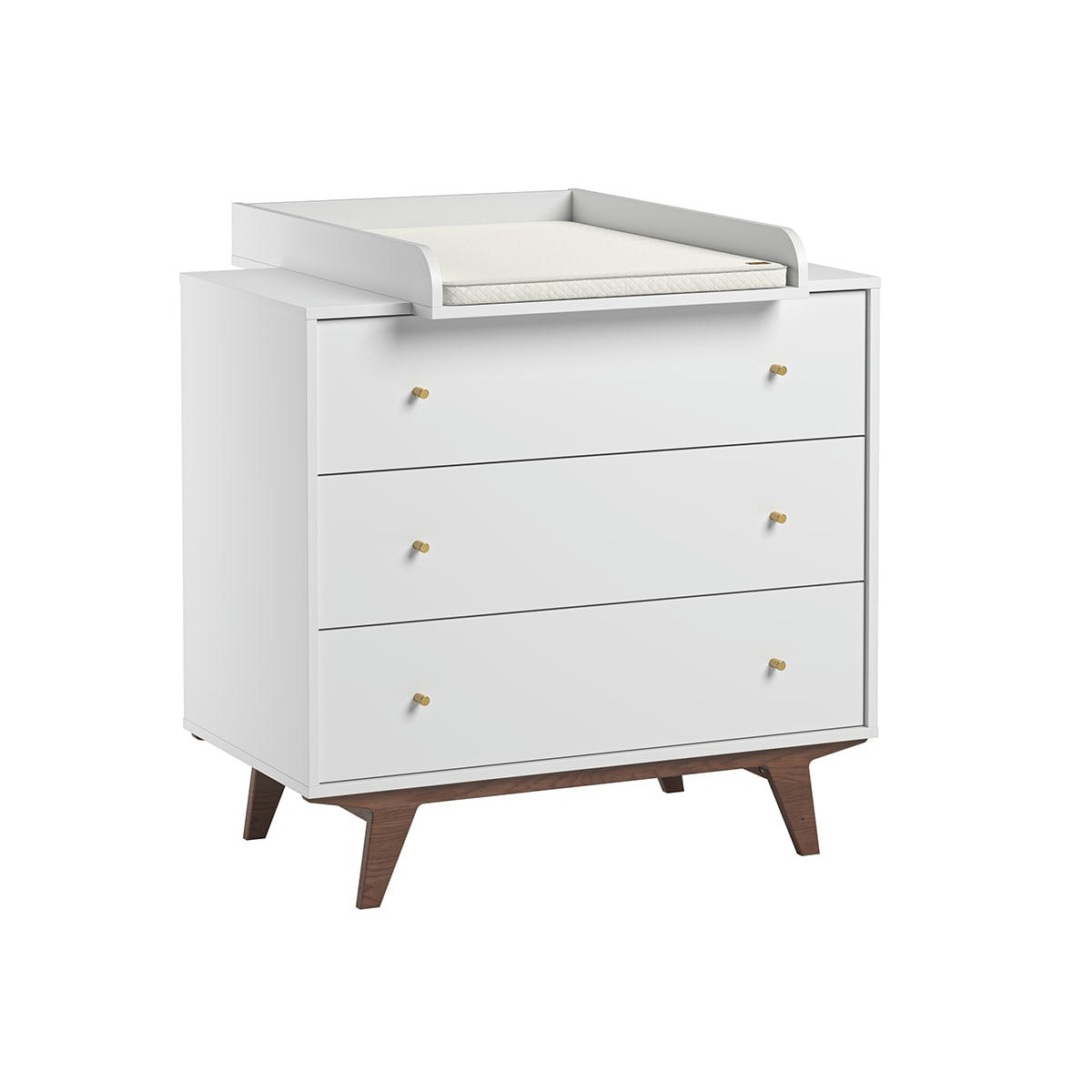 MID - Commode 3 tiroirs blanc naturel