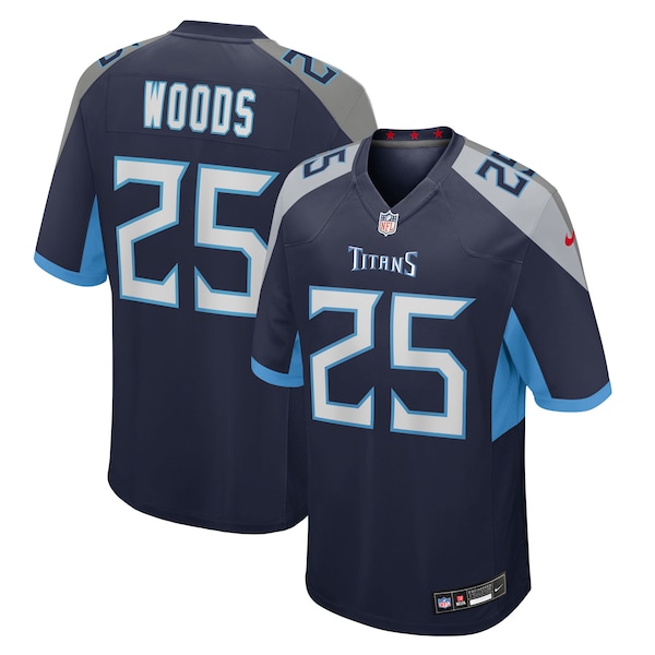 Xavier Woods Tennessee Titans Nike Team Game Jersey -  Navy