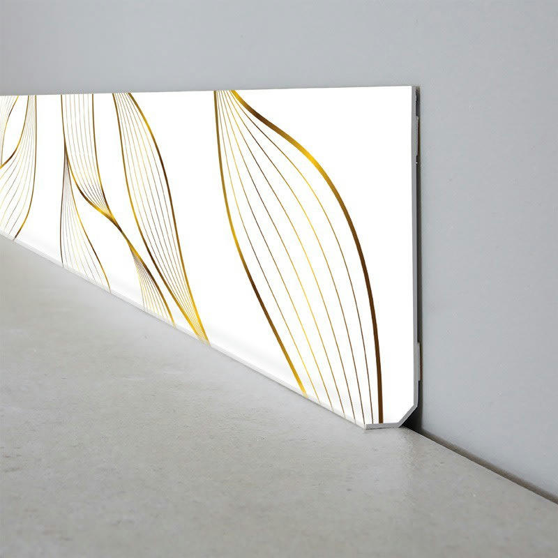 SOTMA - Plinthe PVC lot de 25 L200xH. 8cm Jaune Or Doré