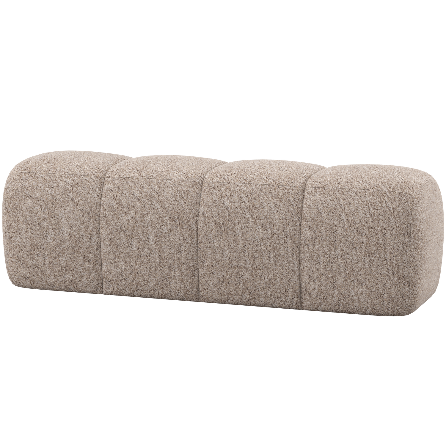 WOOOD eetbankje 164 cm Mojo - Wollig - Donkerzand - 49x164x45