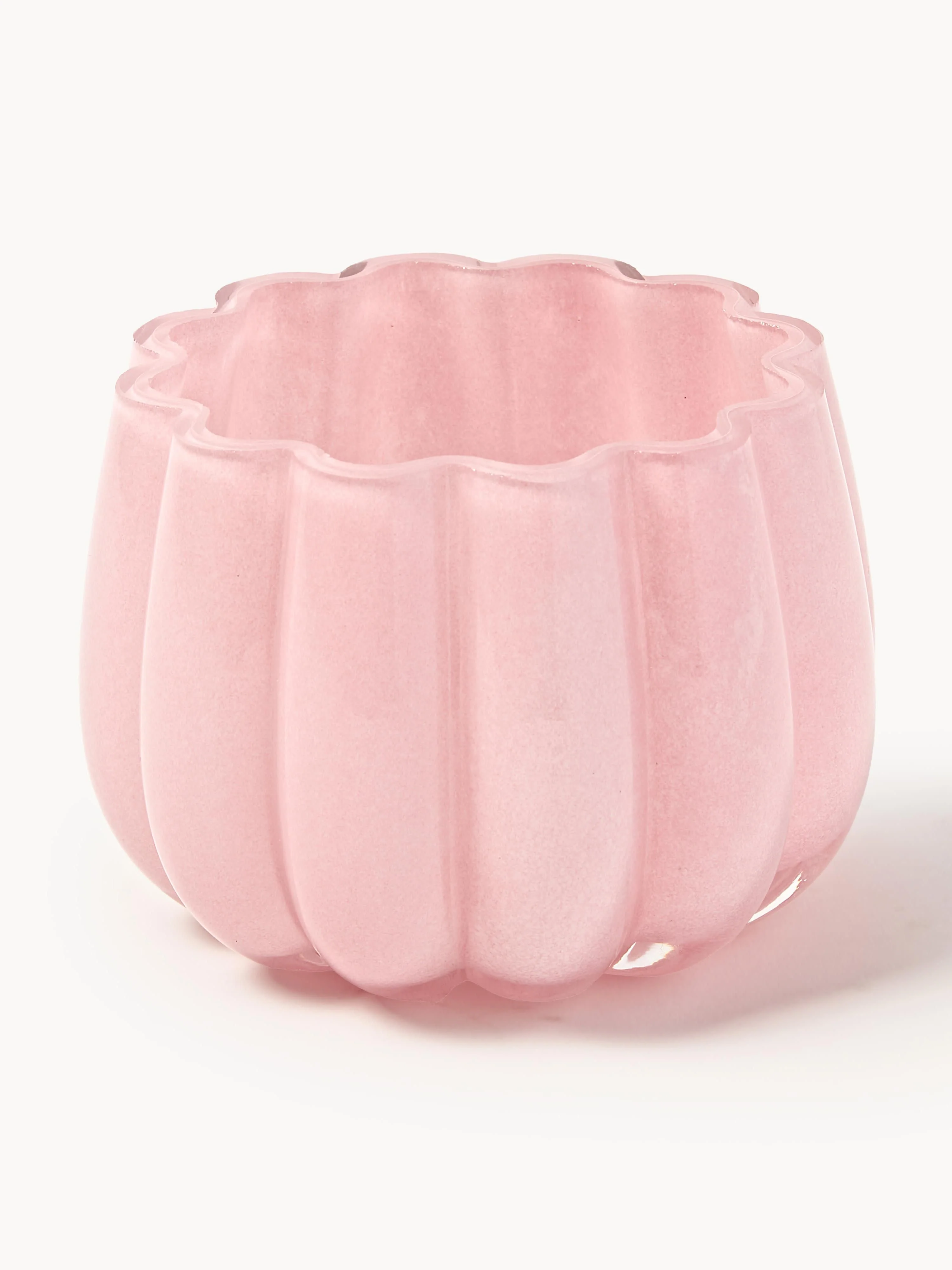 Mundgeblasener Glas-Teelichthalter Melon
