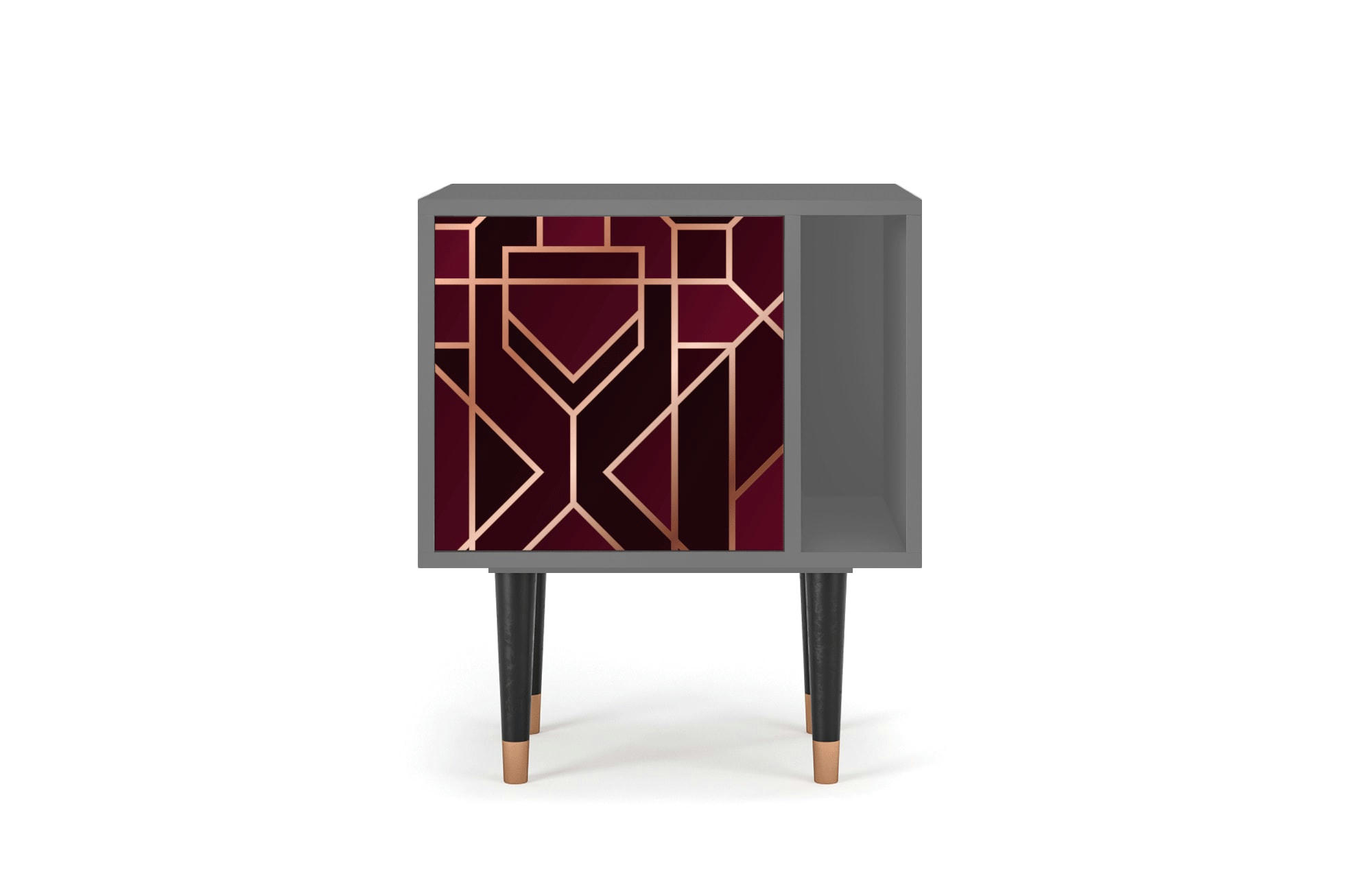 BURGUNDY JEWELERY - Table de chevet bordeaux 1 porte L 58 cm