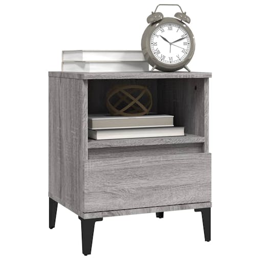 NNEVL Bedside Cabinets 2 pcs Grey Sonoma 40x35x50 cm