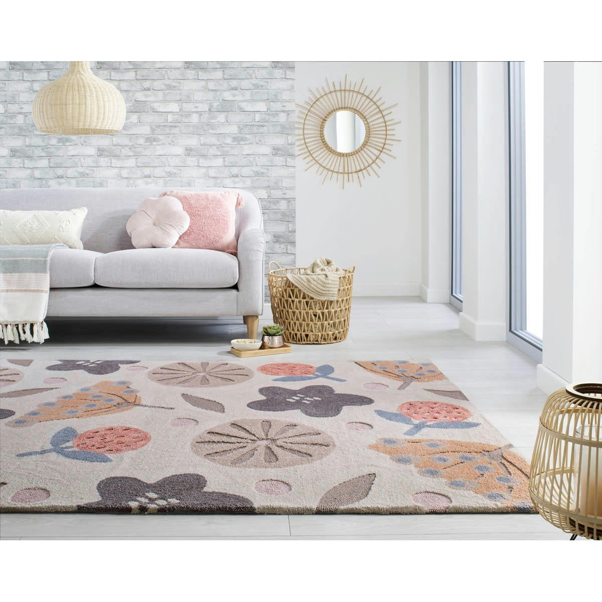 CANDI - Tapis chambrea en Polyester Marron noisette 120x170 cm