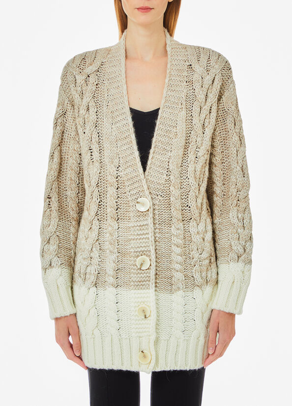 Cardigan in lana e alpaca