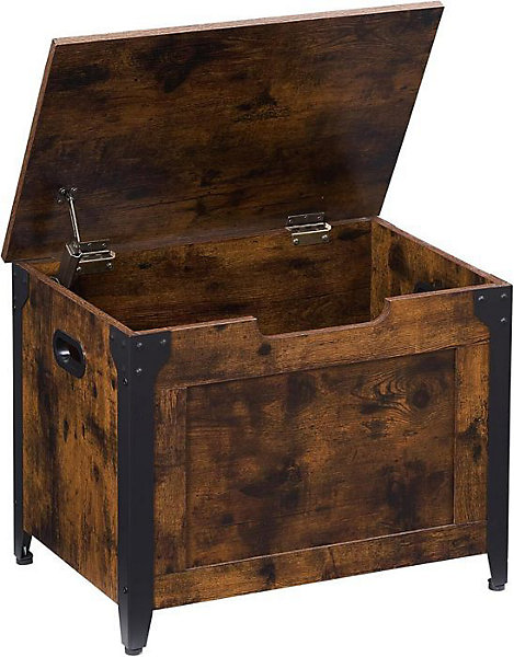 Coffre de rangement - PROMIRACAL - Style Industriel - Banc à chaussures - 60x40x46 cm - Bois massif